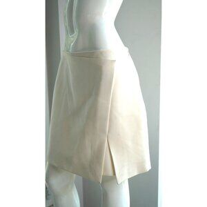White House Black Market Women's White and Cream Skirt
